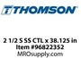 2 1/2 S SS CTL x 38.125 in